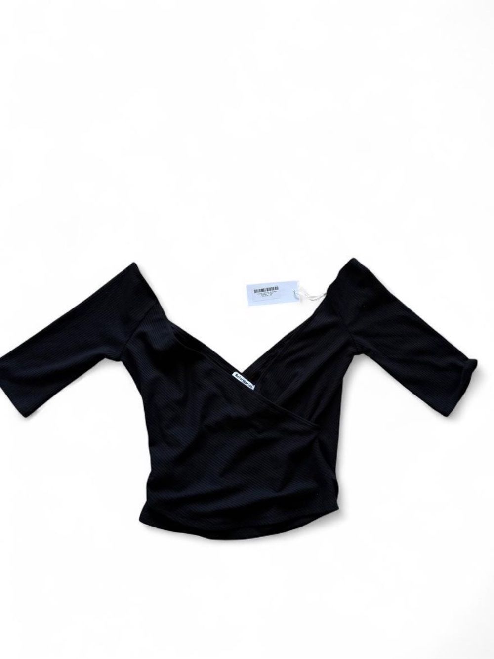 Reformation Black Off-Shoulder Top